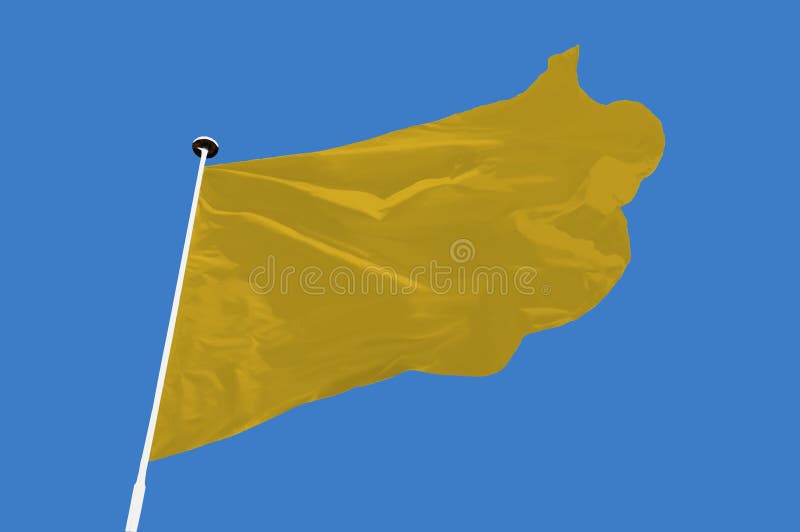 Yellow Flag stock photo. Image of pole, flying, fluttering 43893010