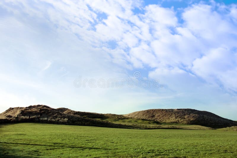 Yellow Flag on a Links Golf Course in Ireland Stock Image Image of