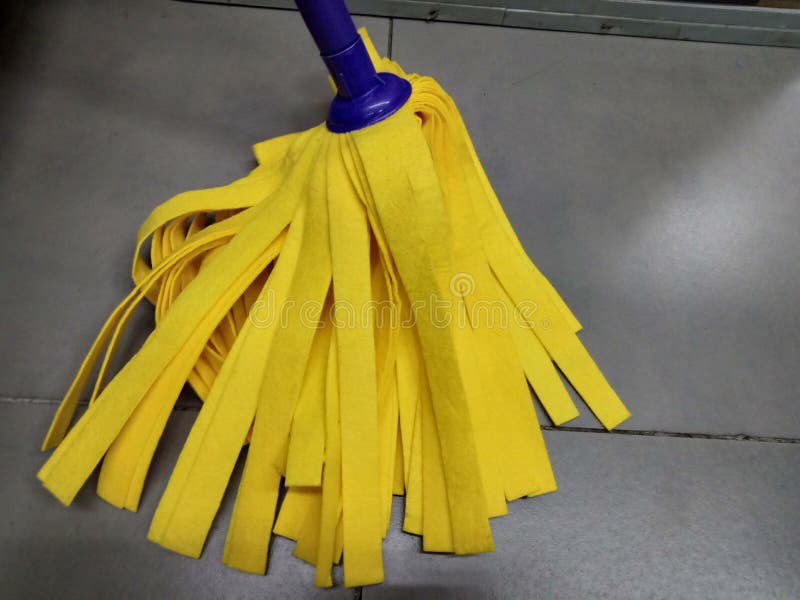 Yellow Floor Mop for Clean Dirty Stock Photo Image of dirt, dirty