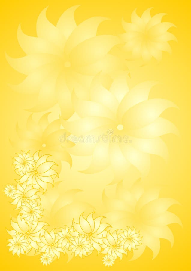 Yellow floral background