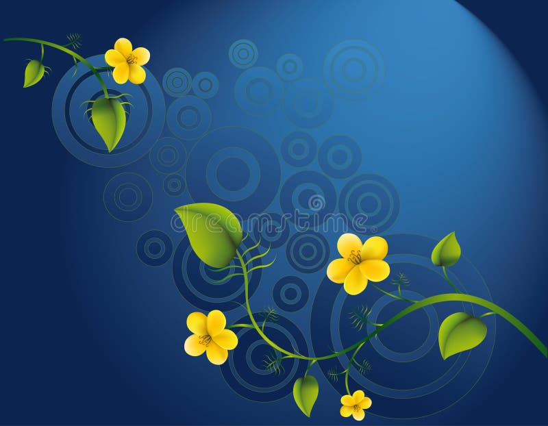 Yellow flower. stock vector. Illustration of backgrounds - 8770195