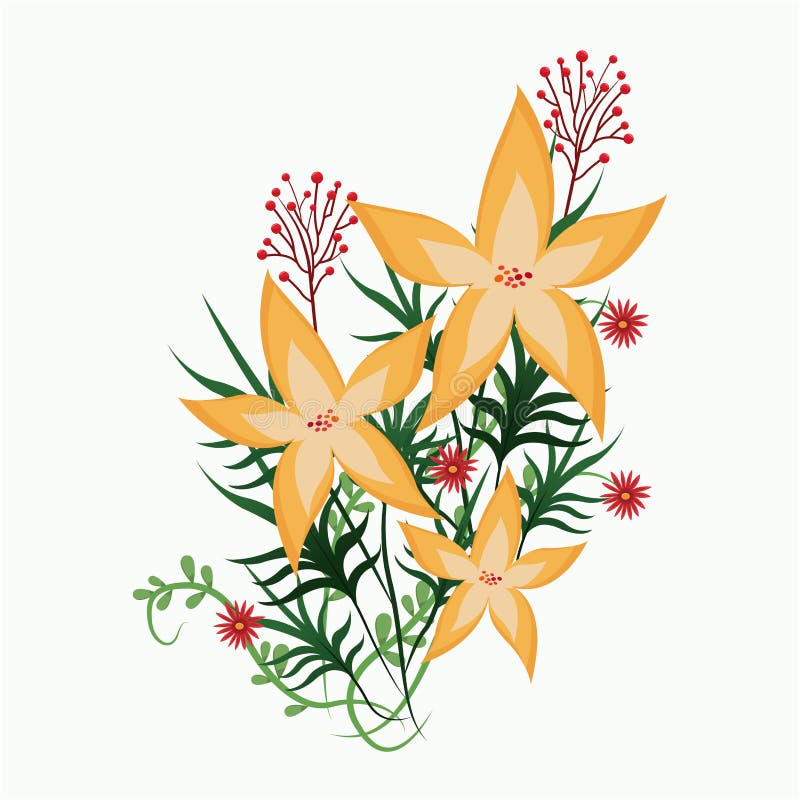 Yellow Flower Company Logo Colorful Design Icon Stock Vector