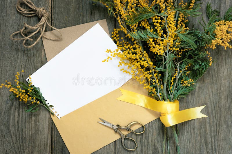 Spring Mimosa Letter Envelope Spring Mimosa Letter Envelope