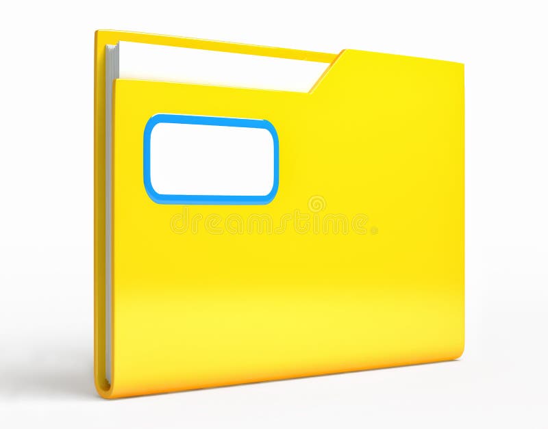 Yellow folder. on white background vector illustration