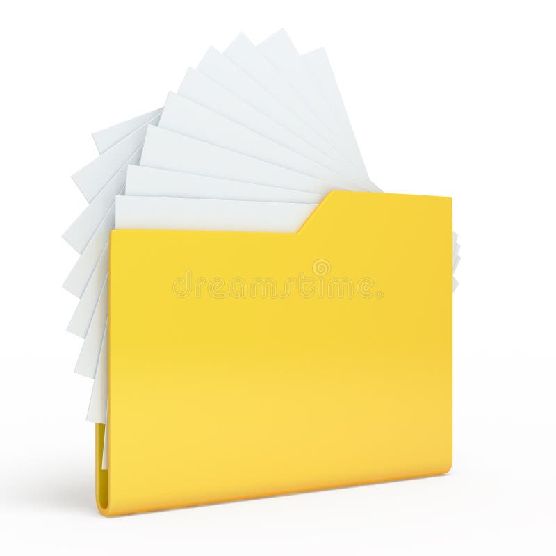 Yellow folder. on white background vector illustration