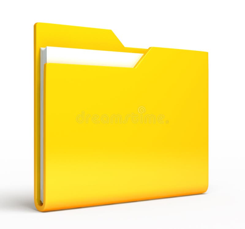 Yellow folder. on white background royalty free illustration