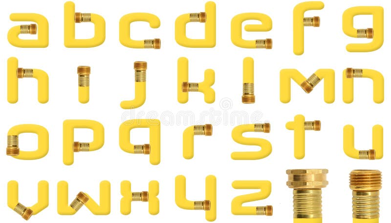 Yellow Garden Hose Alphabet