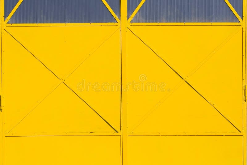 Yellow Gate In Industrial Magazine Stock Photo Image of large, docks