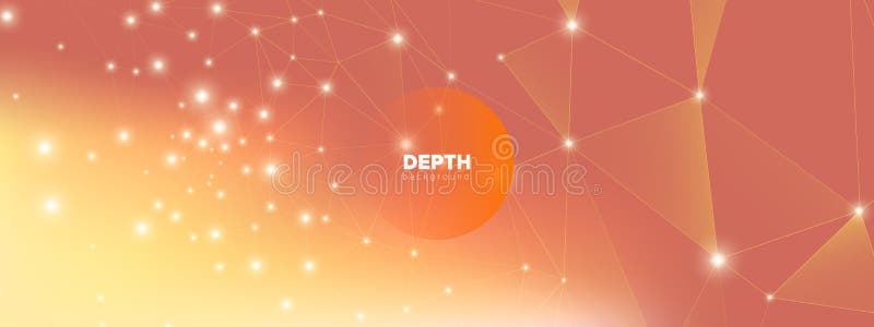 Yellow Geometric Wallpaper. Technology Texture. vector illustration