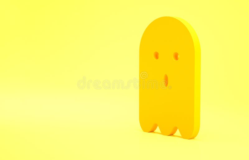 ghost logo yellow background