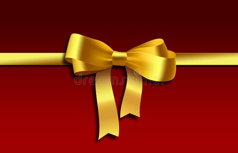 Yellow gift, ribbon, bow