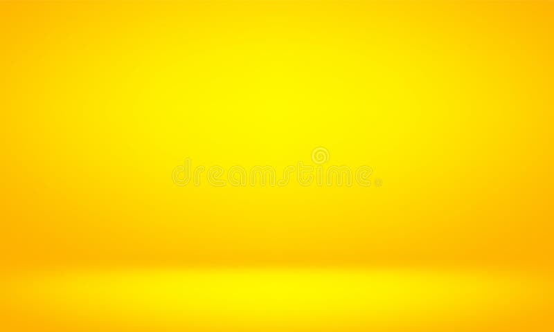 Yellow Gradient Empty Room Background with Soft Light or Spotlight ...