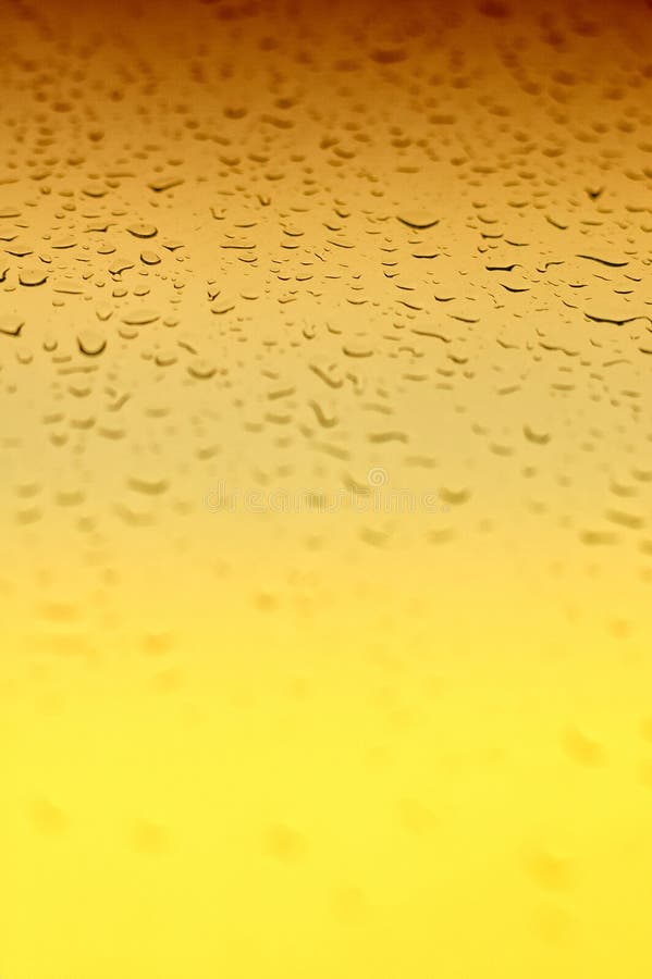 Yellow gradient water drops background