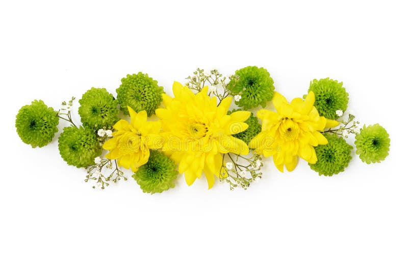 Yellow and Green Flowers Decoration Stock Image Image of view, green