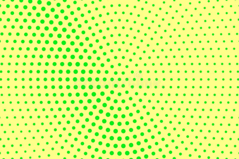 Yellow green halftone vector background. Sparse halftone texture. Diagonal dotwork gradient. Vibrant dotted halftone
