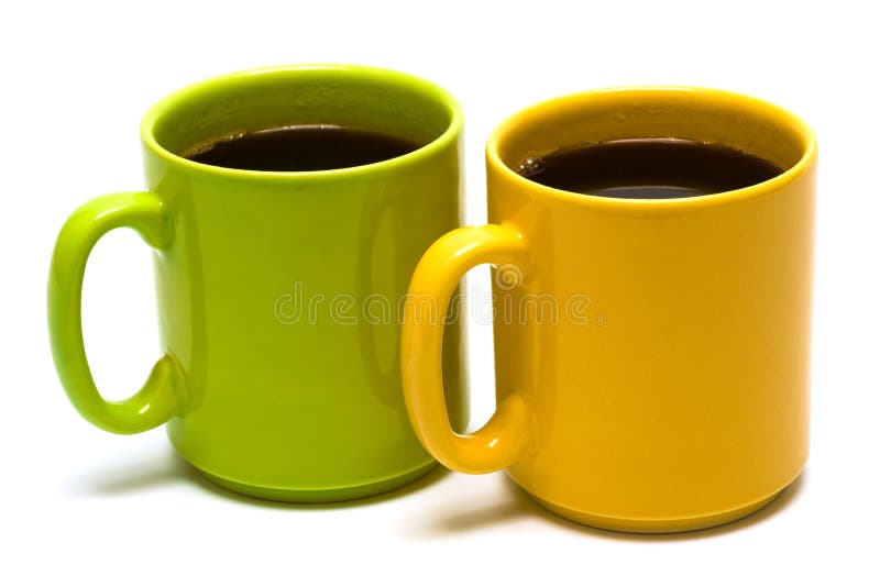 Yellow and green mug