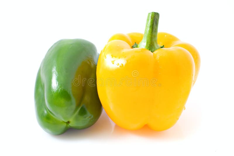 Yellow and green pepper