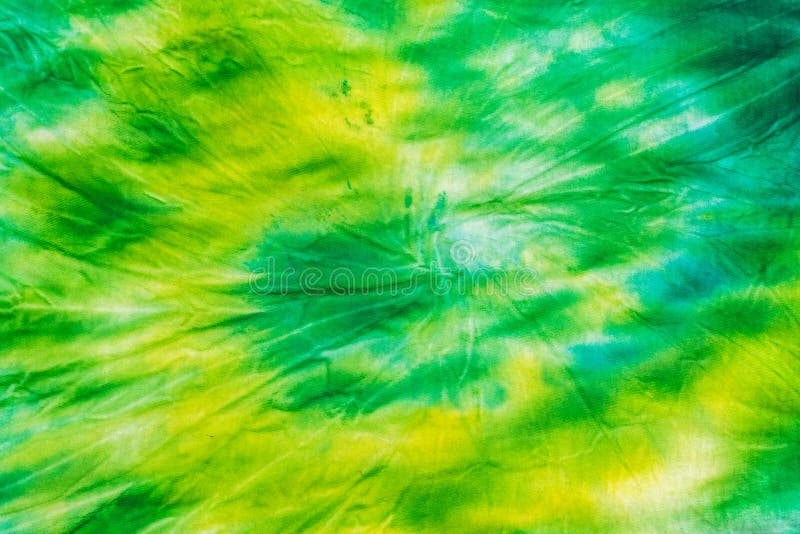 Yellow Green Spiral Tie Dye Background on Fabric. Flat Lay. Stock Photo -  Image of culture, craft: 186455736