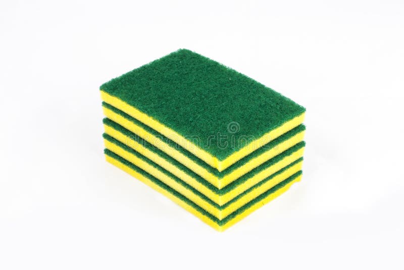 Yellow green sponges stock image. Image of kitchenware 106470513