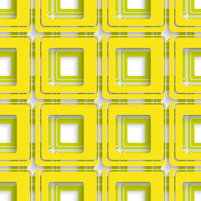 Yellow and Green Square Abstract Stock Vector Illustration of