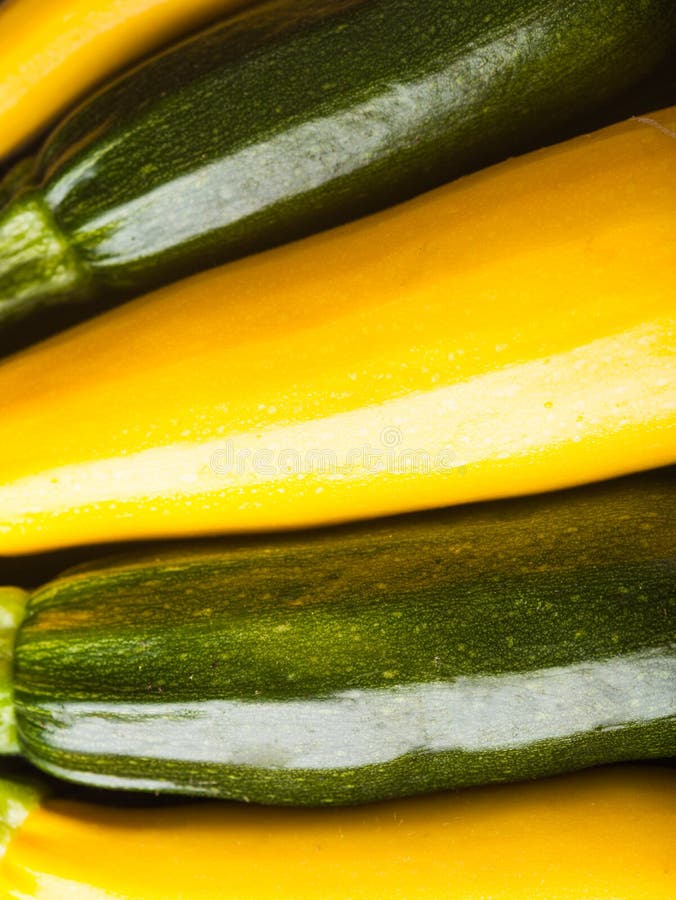 Yellow and green zucchini stock photo. Image of organic 35234636