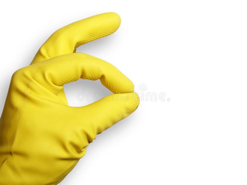 Yellow Hand stock photo. Image of shot, glove, background 18346080