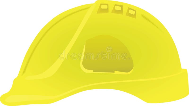 Yellow hard hat stock vector. Illustration of icon, damage - 98490240