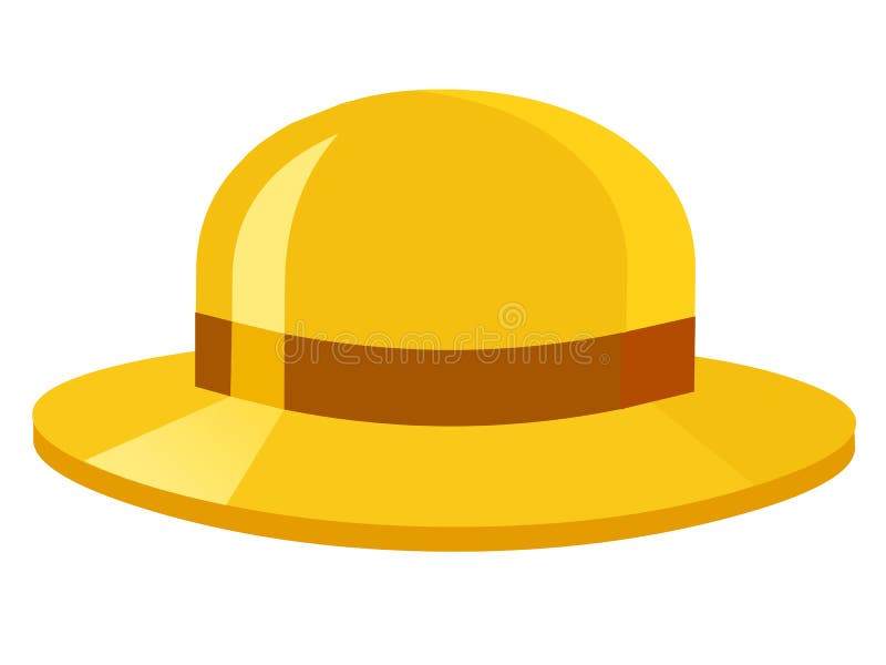 Yellow Hat Isolated Illustration Stock Vector Illustration of
