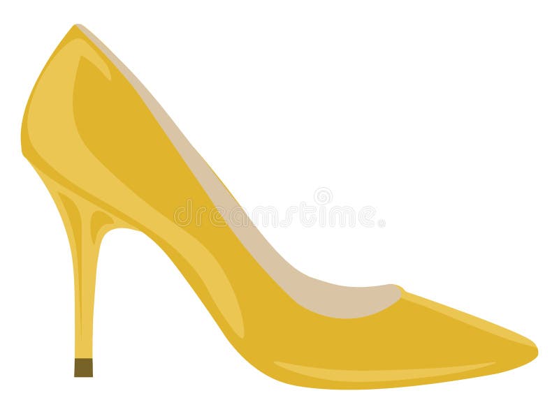 Yellow Heel, Illustration, Vector Stock Illustration Illustration of