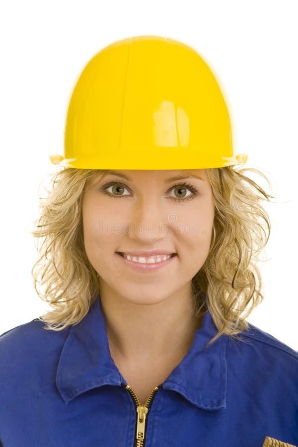 Yellow helmet royalty free stock photos