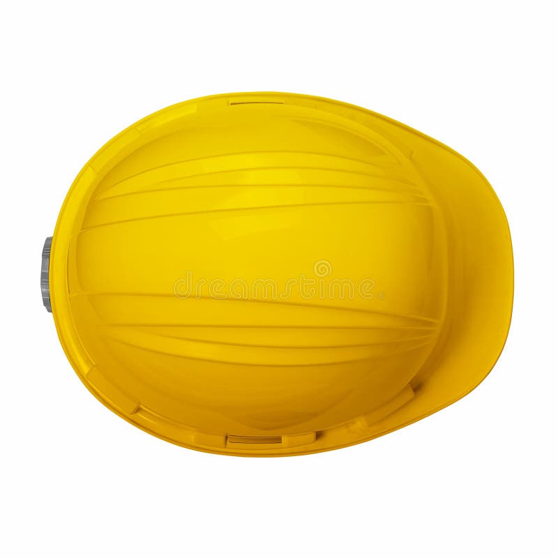 Yellow helmet isolated