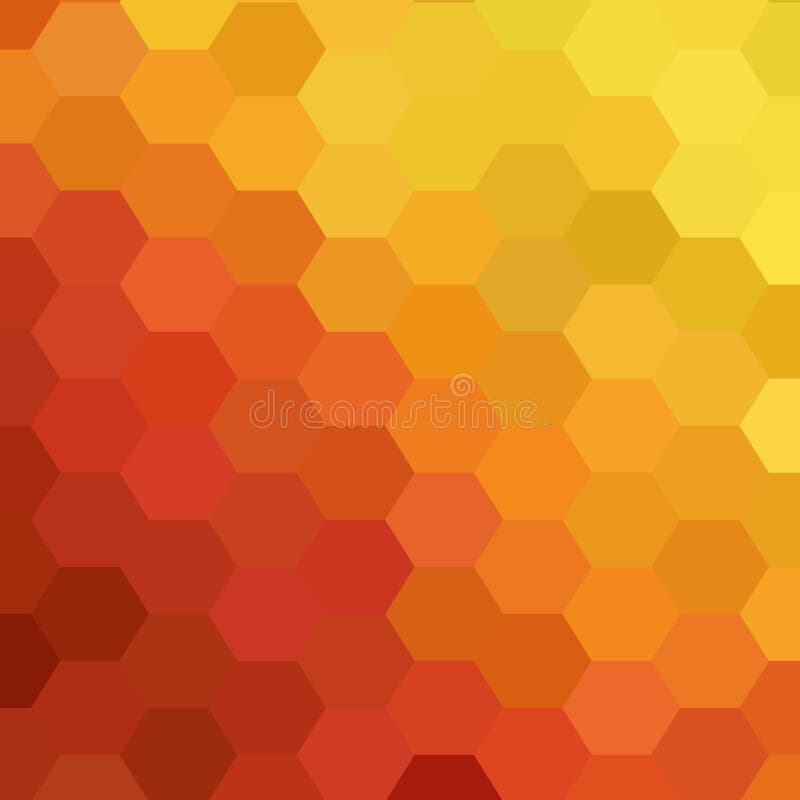 Yellow Hexagon Background. Abstract Illustration. Eps 10 Stock