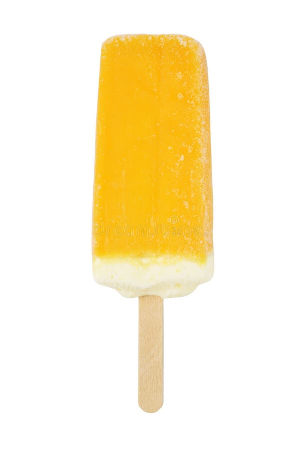 Yellow popsicle isolated stock image. Image of path, fruit 90245993