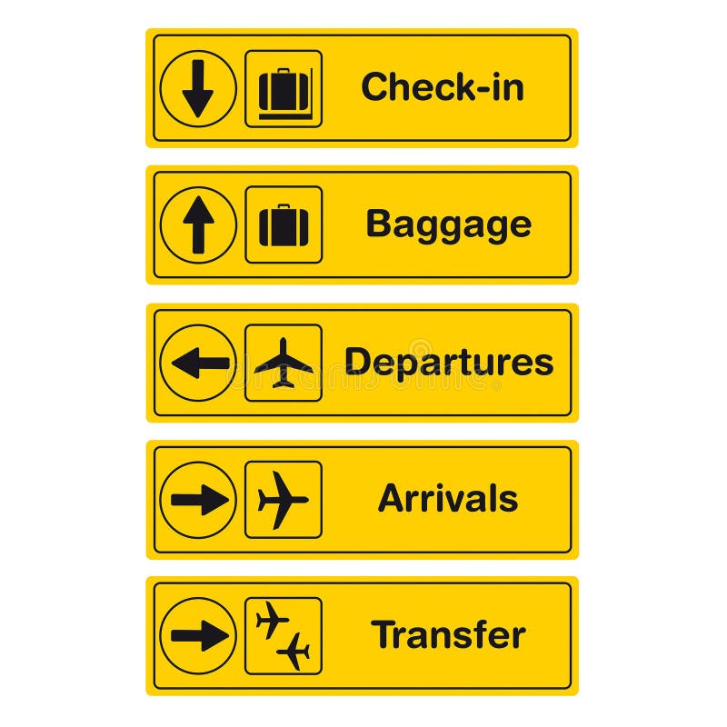 Airport Signs Stock Illustrations – 3,902 Airport Signs Stock ...