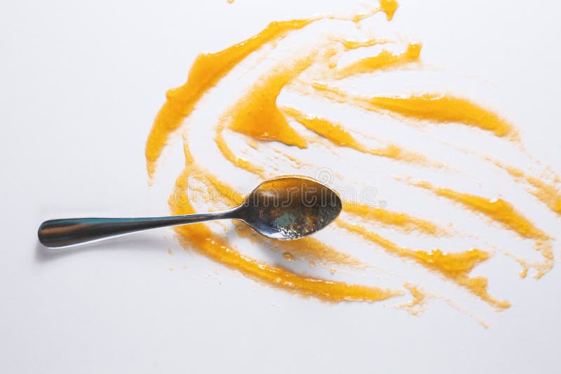 Yellow jam drops on macro stock photo. Image of food 140596820