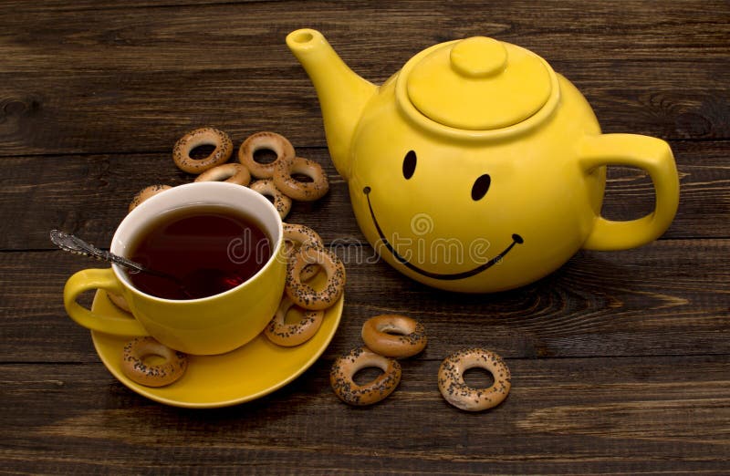 Yellow Plastic Electric Kettle Coffee Cups Stock Illustration 2261320295