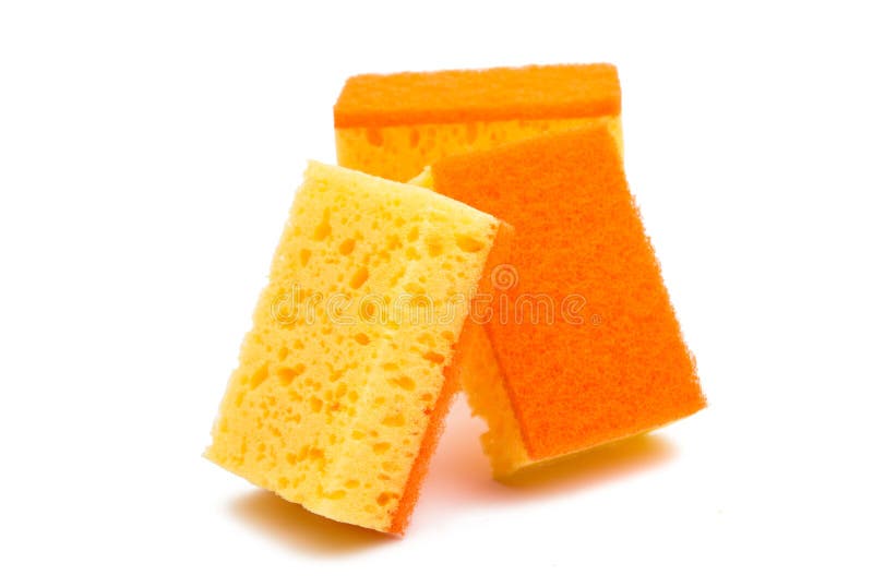 Yellow kitchen sponge stock image. Image of cutout, sponge 60679019