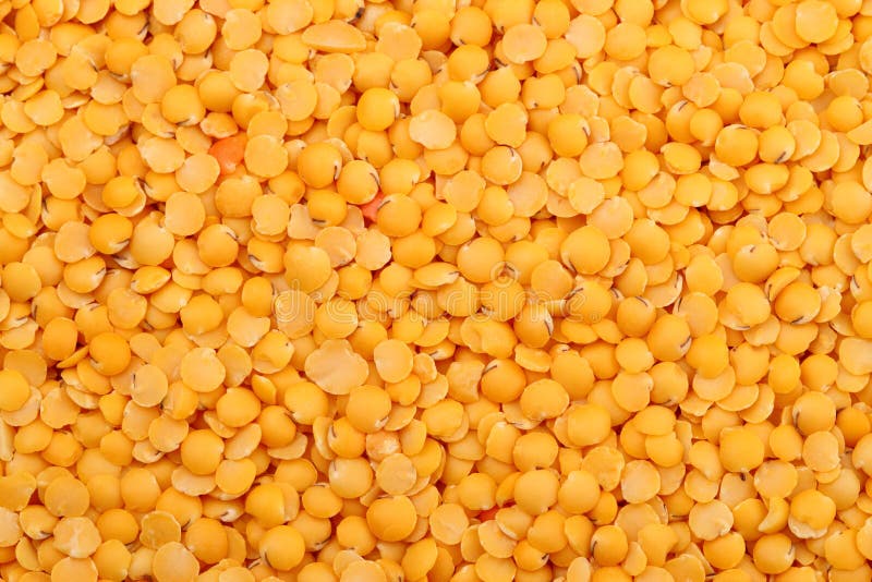 Yellow lentils background