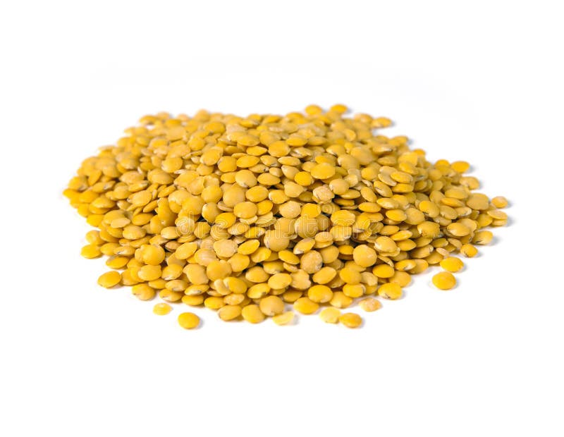 Yellowlentils, isolated stock image. Image of cooking 25831583