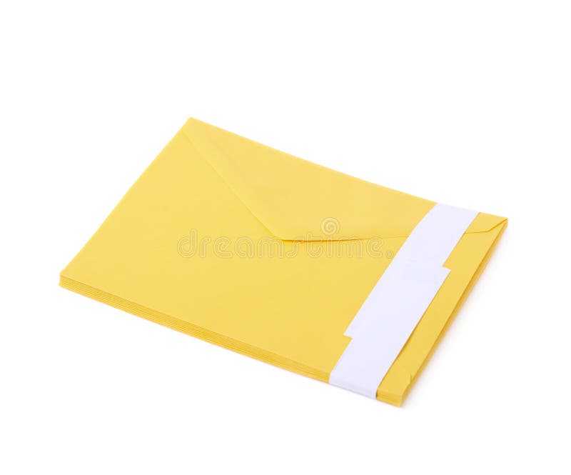 Yellow Letter Envelope Isolated Stock Photo Image of document