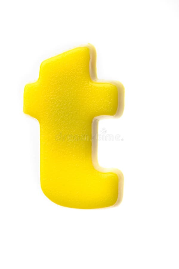 Yellow Font - Letter T Stock Photo, Picture and Royalty Free Image