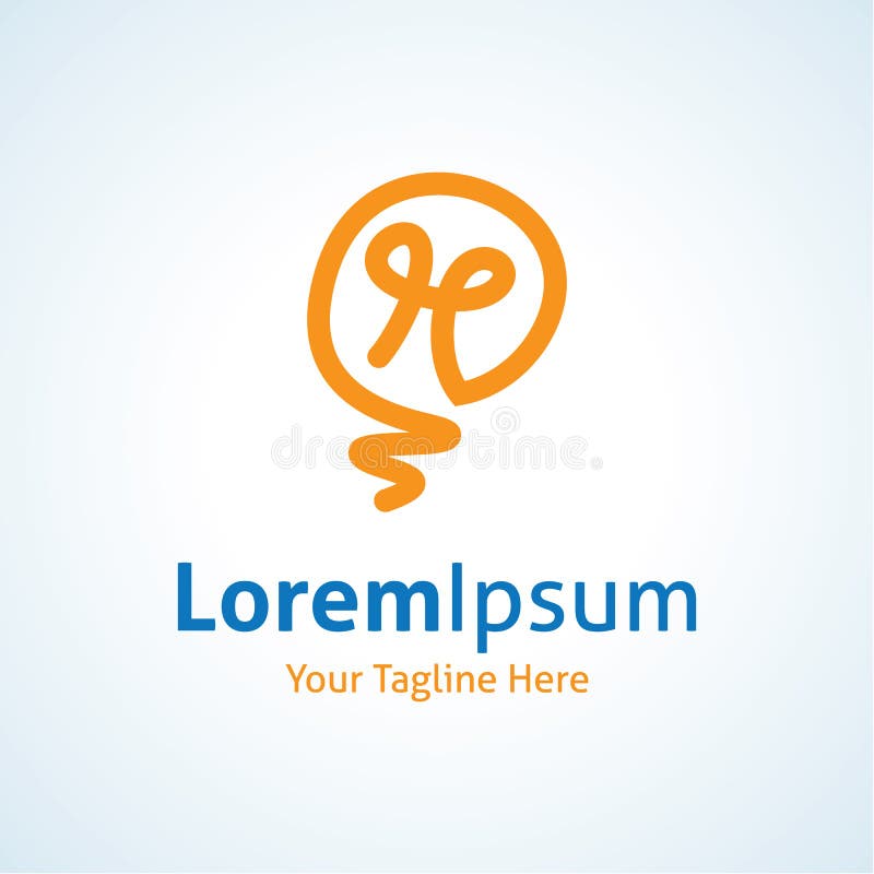 Yellow light bulb sketch revolutionary idea logo icon stock illustration