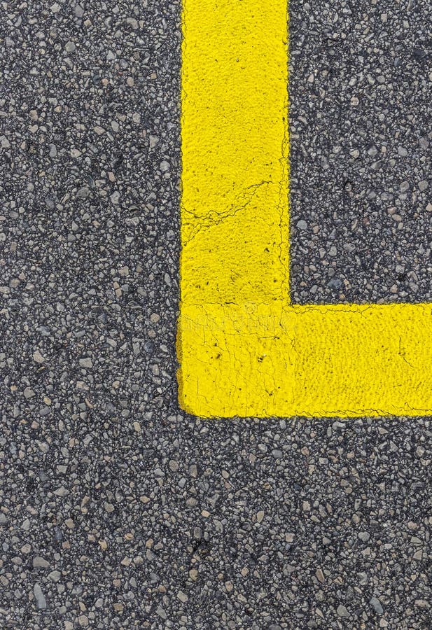 Yellow line. Road marking stock photo. Image of line 160194576