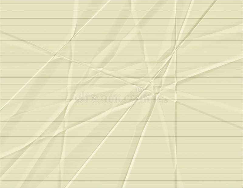 Yellow Lined Paper stock illustration. Illustration of wrinkled 8003707