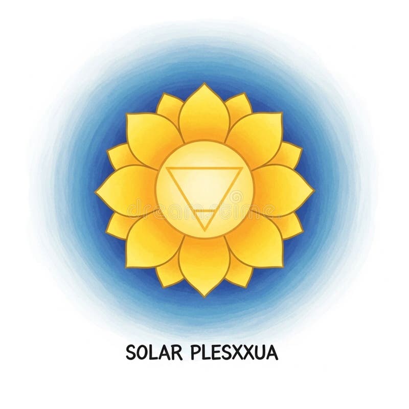 Central circle featuring an inverted triangle symbolizing the royalty free illustration