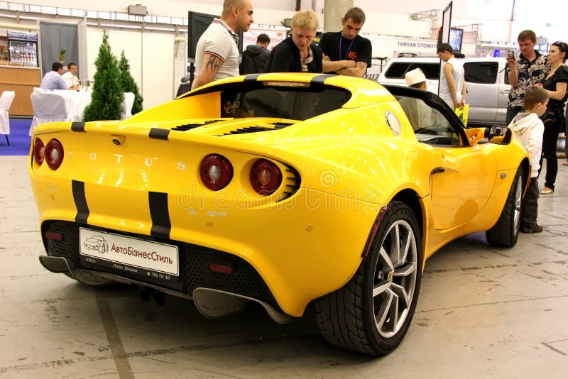 Yellow Lotus Elise editorial stock image. Image of expensive 37454189