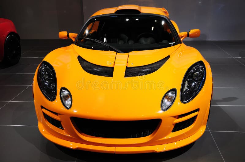Yellow lotus Sport Car stock image. Image of sport, auto 25072437