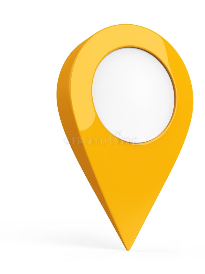 Yellow Map Location Pointer Stock Illustration Illustration of symbol