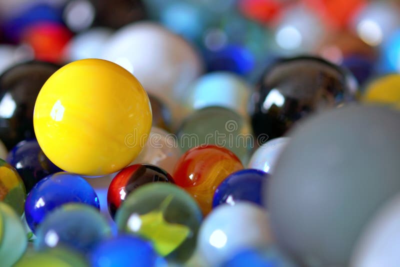 Yellow and Red Marbles on White Background Stock Photo - Image of  difference, game: 66770874