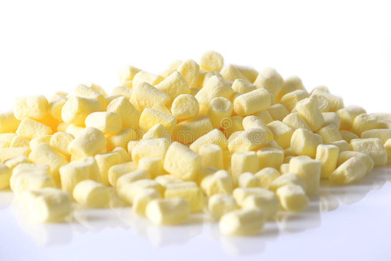 Yellow Marshmallows stock photo. Image of cute, heap 146002368